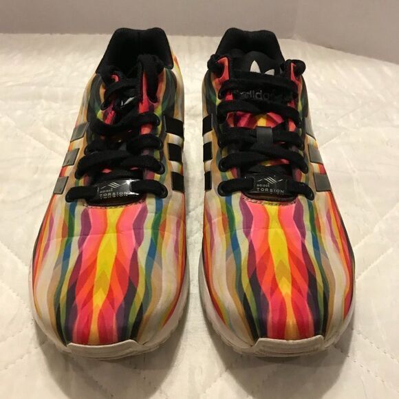 Adidas Women’s Torsion ZX Flux Running Shoes Multicolor Striped size 8 - Picture 2 of 9